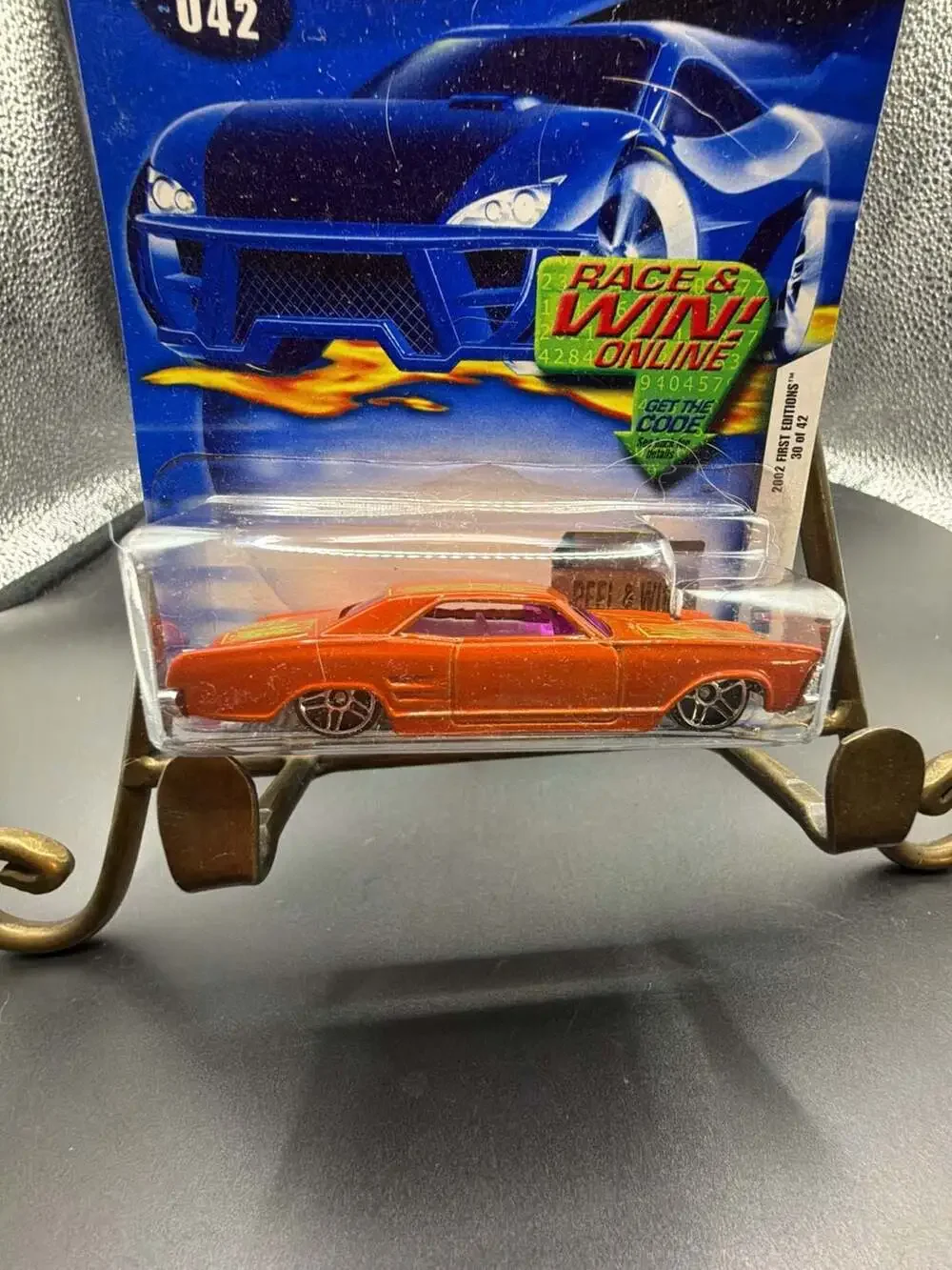 Hot Wheels 2002 First Editions '64 Buick Riviera #042 Orange Die-Cast Car